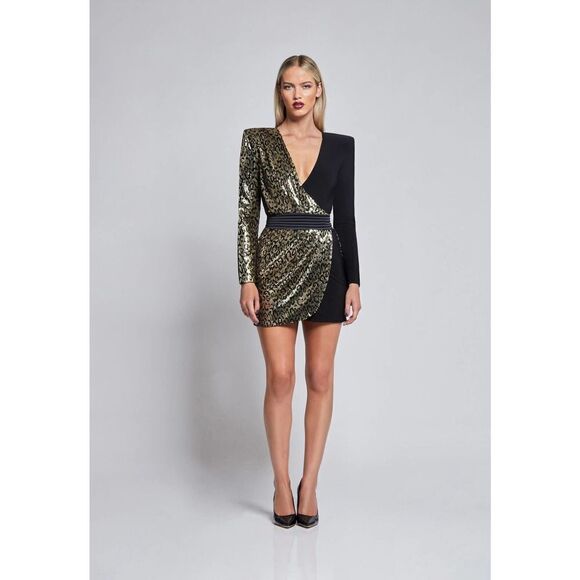 Zhivago THE SHAKEDOWN MINI DRESS in Gold US8 - Picture 1 of 7